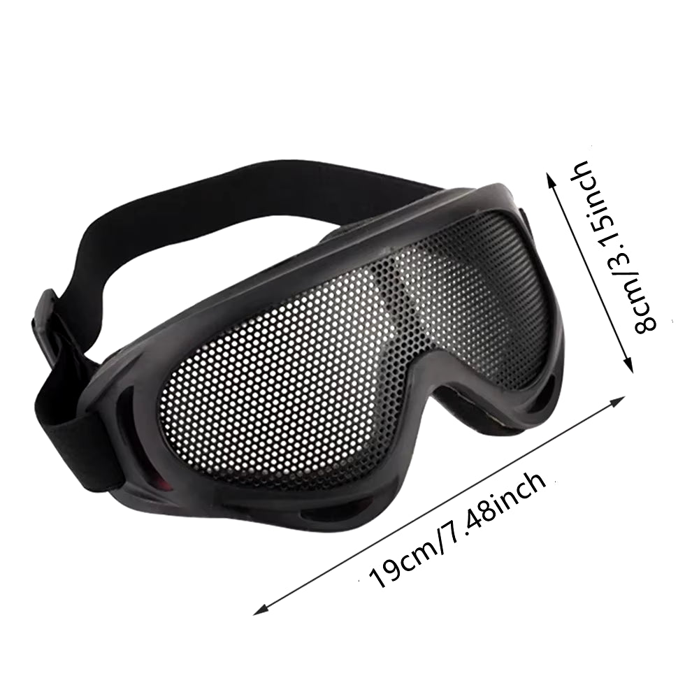 Tactical Airsoft Safety Goggles with Metal Mesh