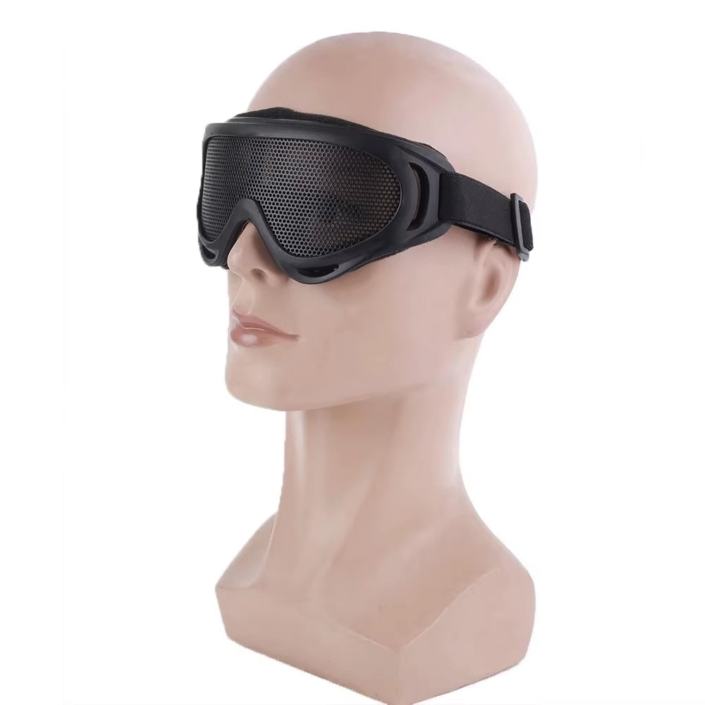 Tactical Airsoft Safety Goggles with Metal Mesh