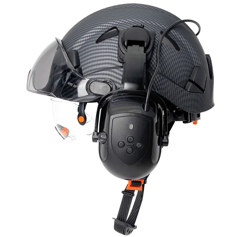 CE Certified Safety Helmet with Bluetooth 5.0 and Noise Reduction