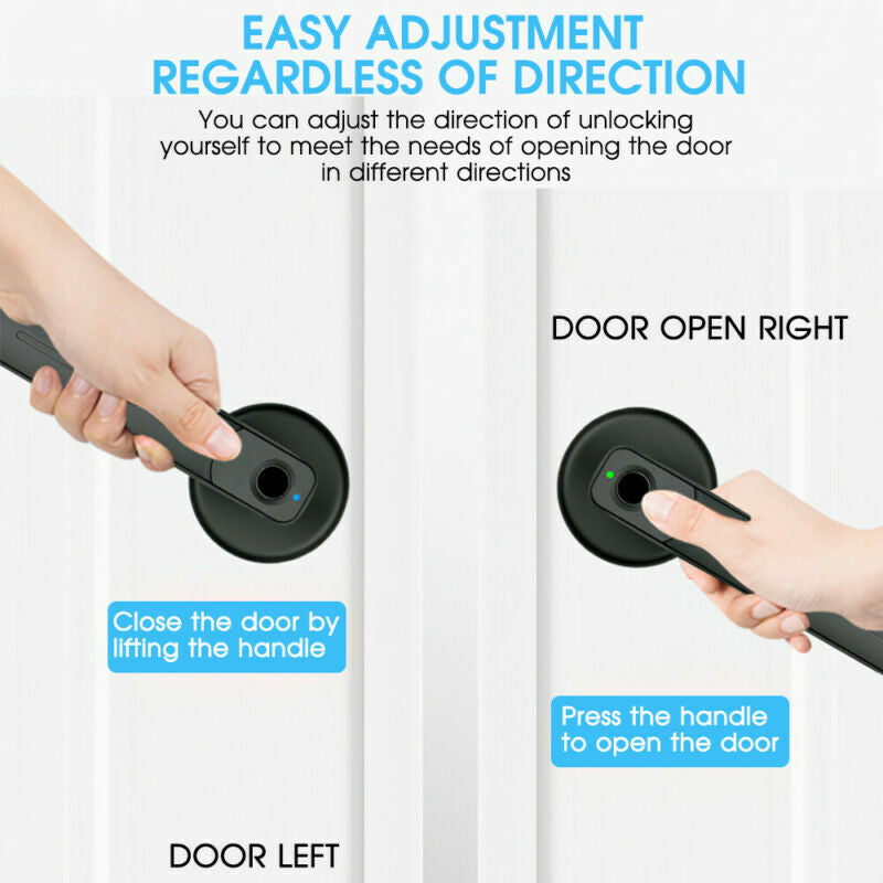 Fingerprint and Password Smart Door Lock with 2 Keys