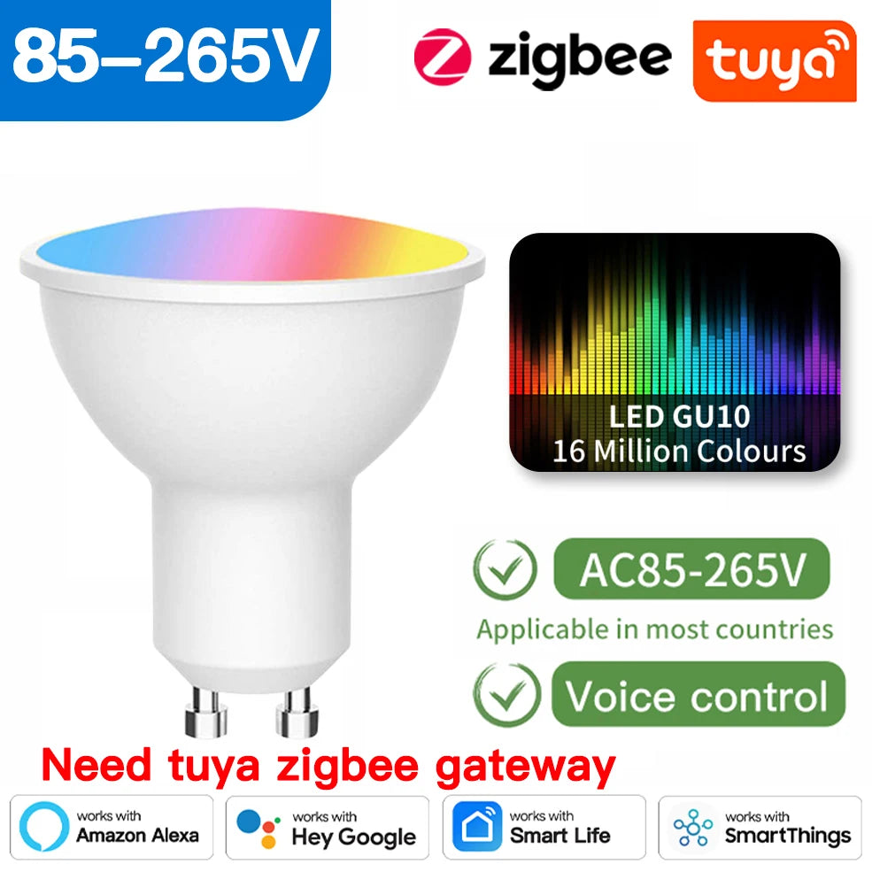 Smart Dimmable LED Light Bulb,  2700K-6500K RGB with Voice Control