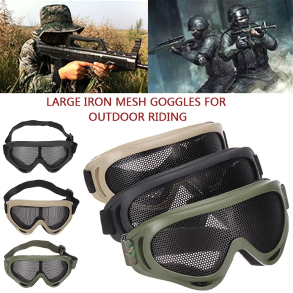 Tactical Airsoft Safety Goggles with Metal Mesh