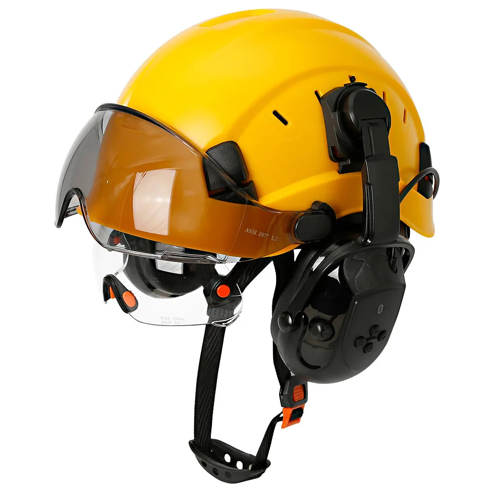 CE Certified Safety Helmet with Bluetooth 5.0 and Noise Reduction