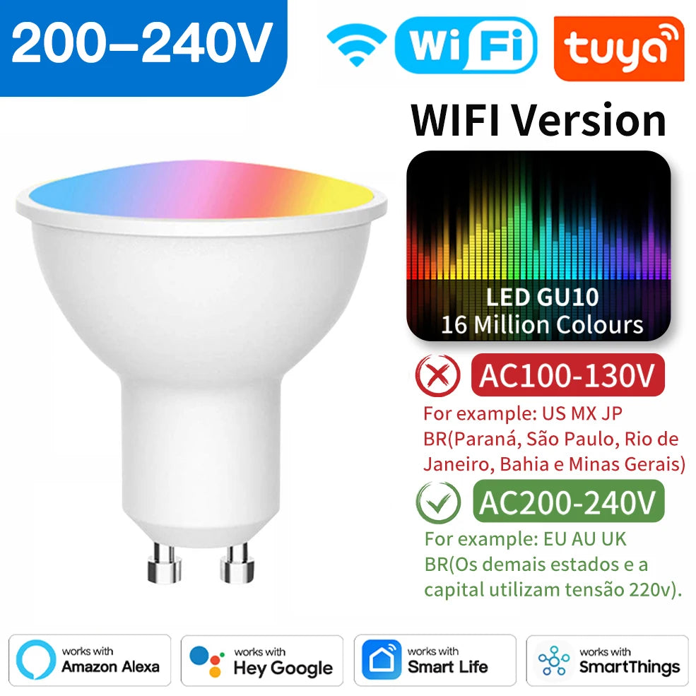 Smart Dimmable LED Light Bulb,  2700K-6500K RGB with Voice Control