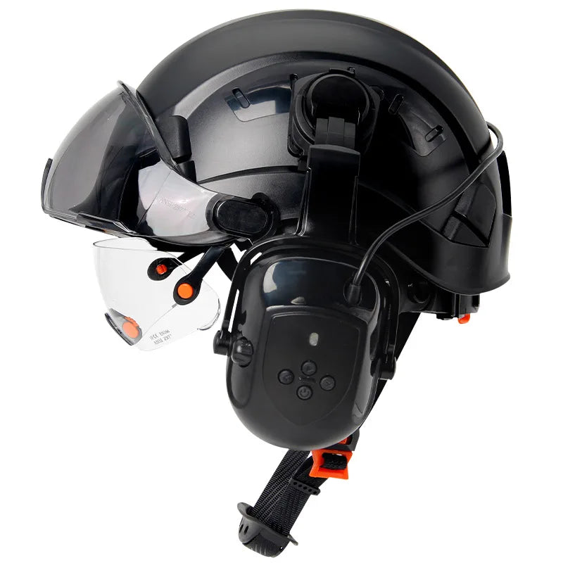 CE Certified Safety Helmet with Bluetooth 5.0 and Noise Reduction