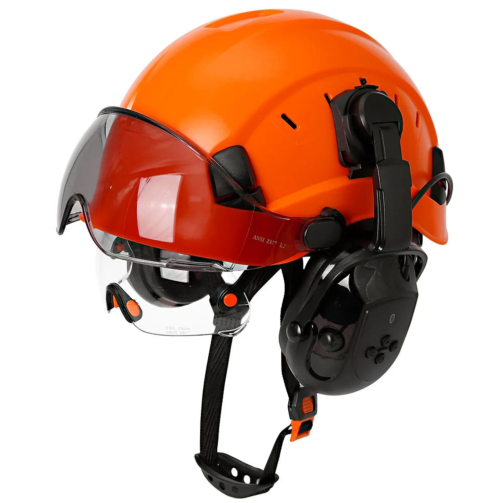 CE Certified Safety Helmet with Bluetooth 5.0 and Noise Reduction