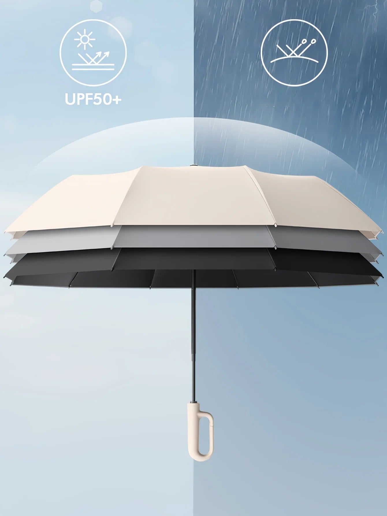 105cm Windproof Umbrella with Reinforced Frame