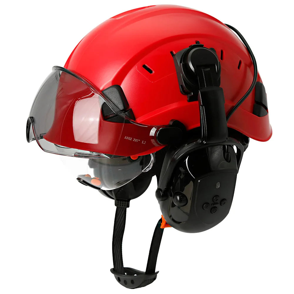 CE Certified Safety Helmet with Bluetooth 5.0 and Noise Reduction