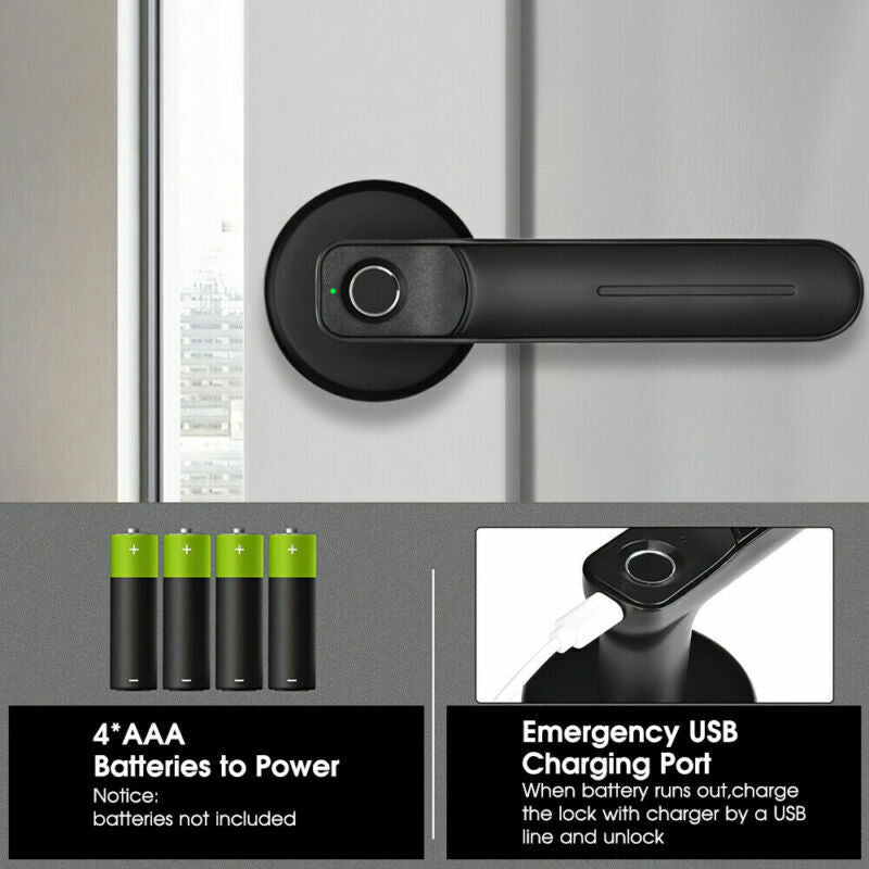 Fingerprint and Password Smart Door Lock with 2 Keys